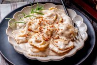 Golden Butternut Ravioli with Aromatic Rosemary Cream