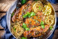 Golden Chicken Piccata with Zesty Lemon Caper Butter