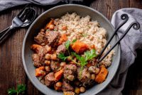 Aromatic Braised Pork with Cinnamon Rice Pilaf