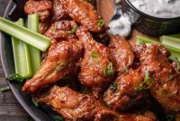 Whiskey-Kissed Baked Wings