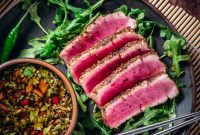 Seared Ahi with Fiery Sesame Dip