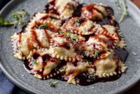 Zinfandel-Glazed Beef Shank Ravioli