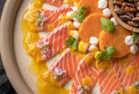 Vibrant Peruvian Salmon Tiradito with Aji Amarillo