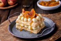 Peach Napoleon with Bavarian Cloud