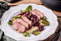 Succulent Pan-Seared Duck with Cherry Port Glaze