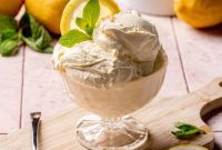 Zesty Homemade Lemon Cream Gelato