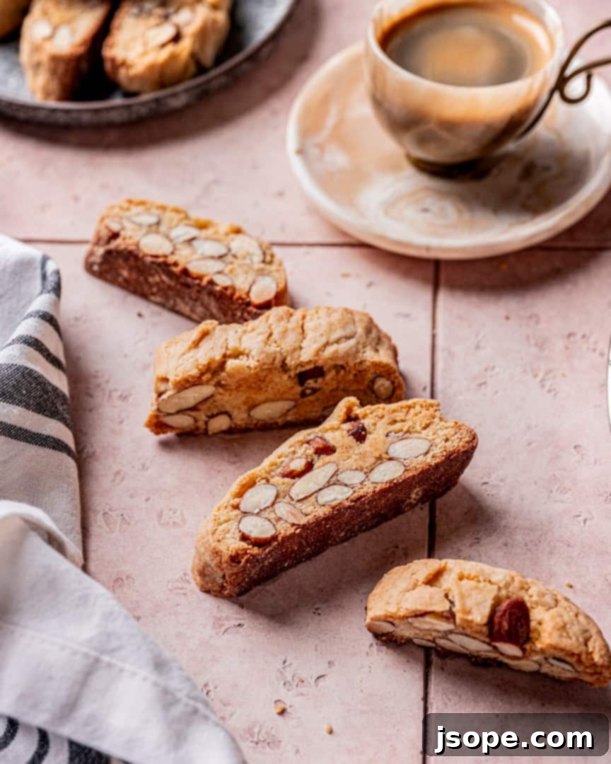 Classic Homemade Italian Almond Biscotti 4 Italian almond cantucci