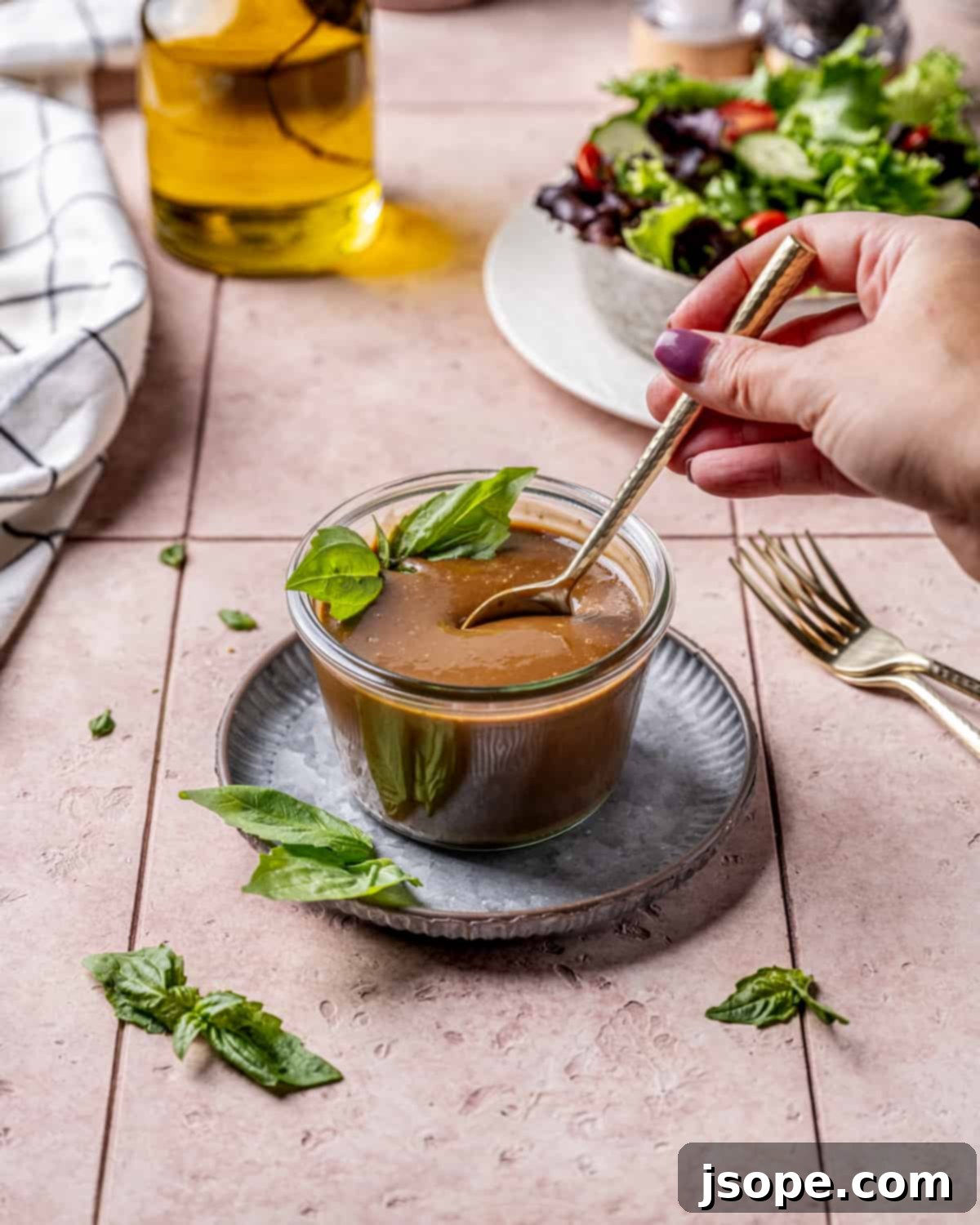 Fresh Basil Balsamic Vinaigrette