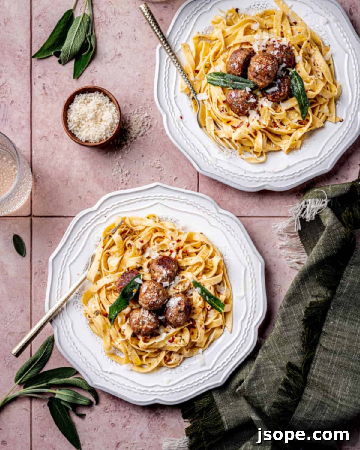 Key ingredients for Veal Saltimbocca Meatballs