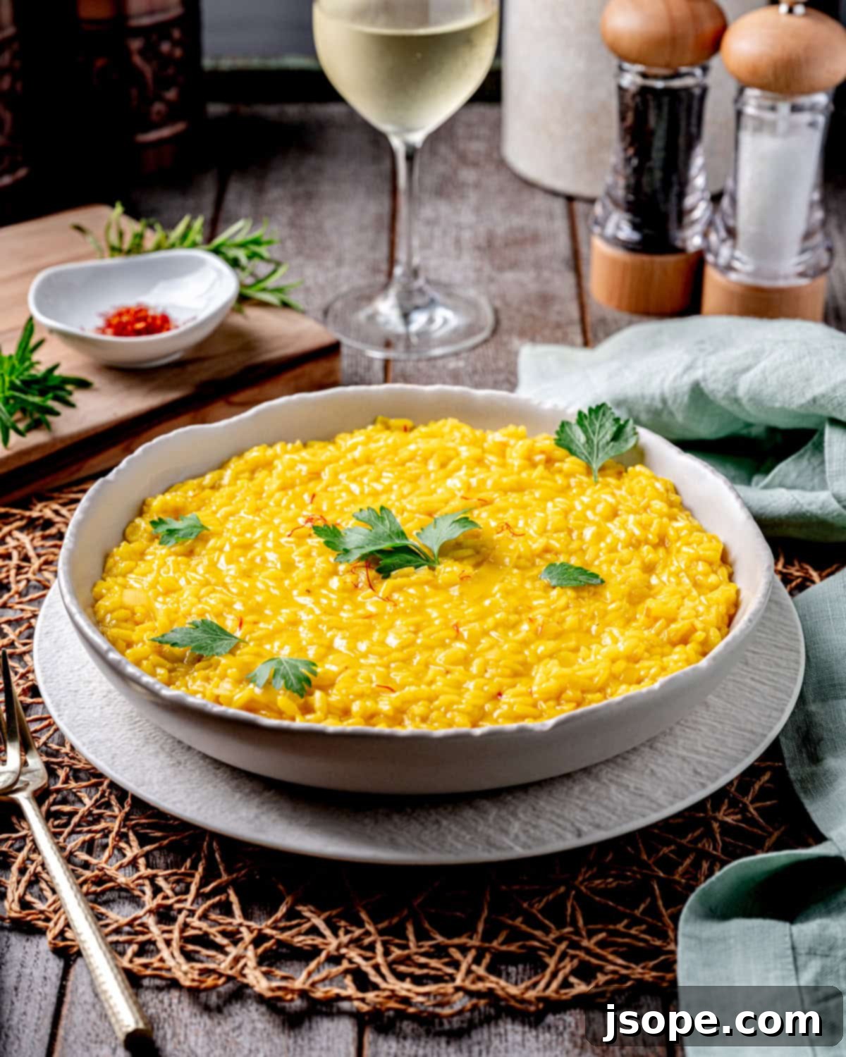 Milanese-Style Creamy Saffron Leek Risotto