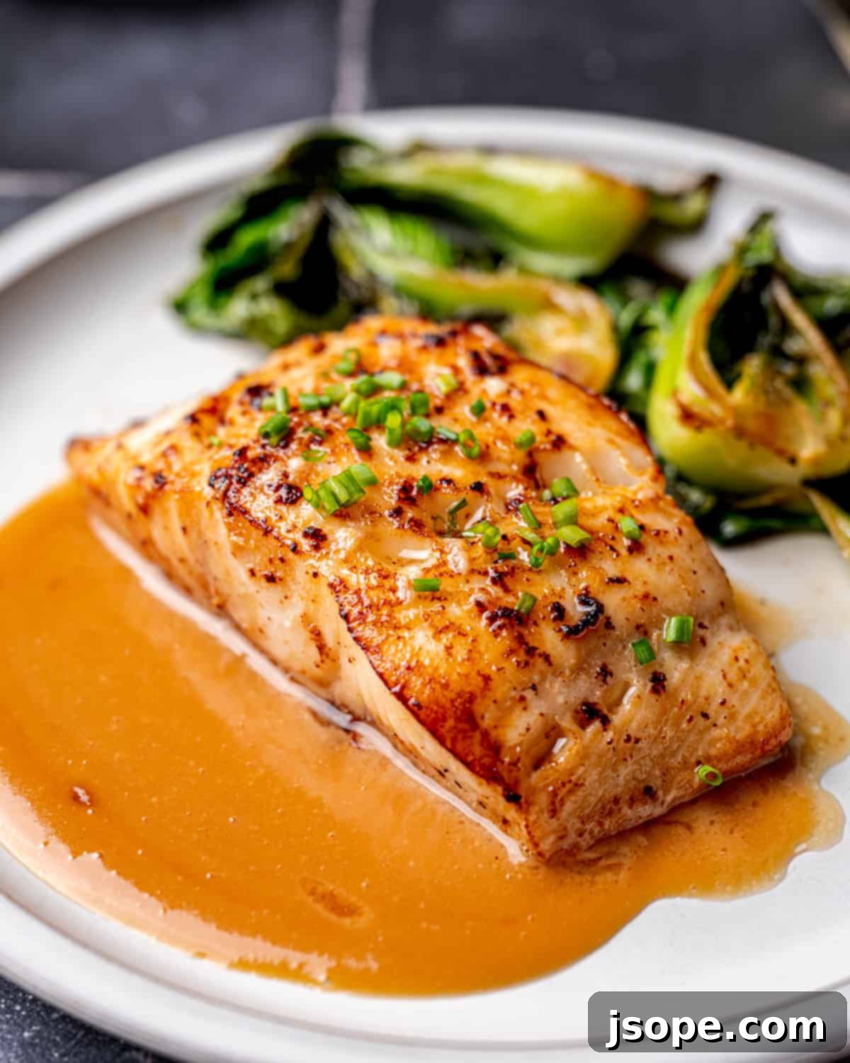 Roasted Black Cod with Miso Butter Sauce