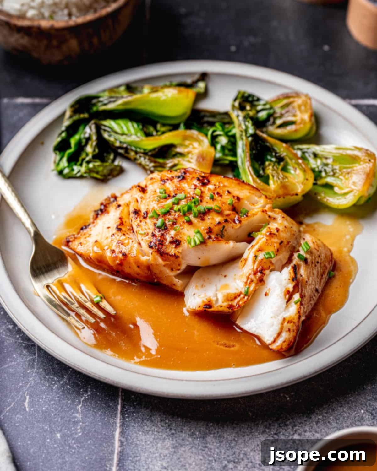 Black cod (butterfish) with miso butter sauce
