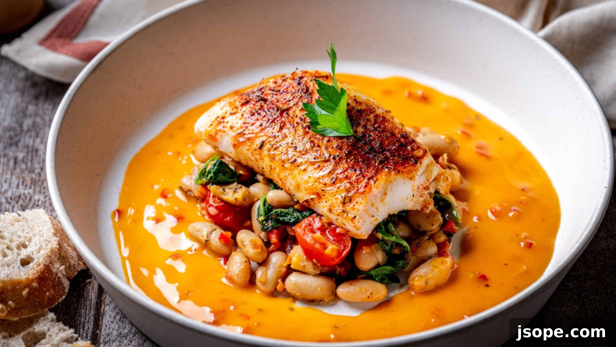 Oven Roasted Cod with Calabrian Chili Butter Sauce