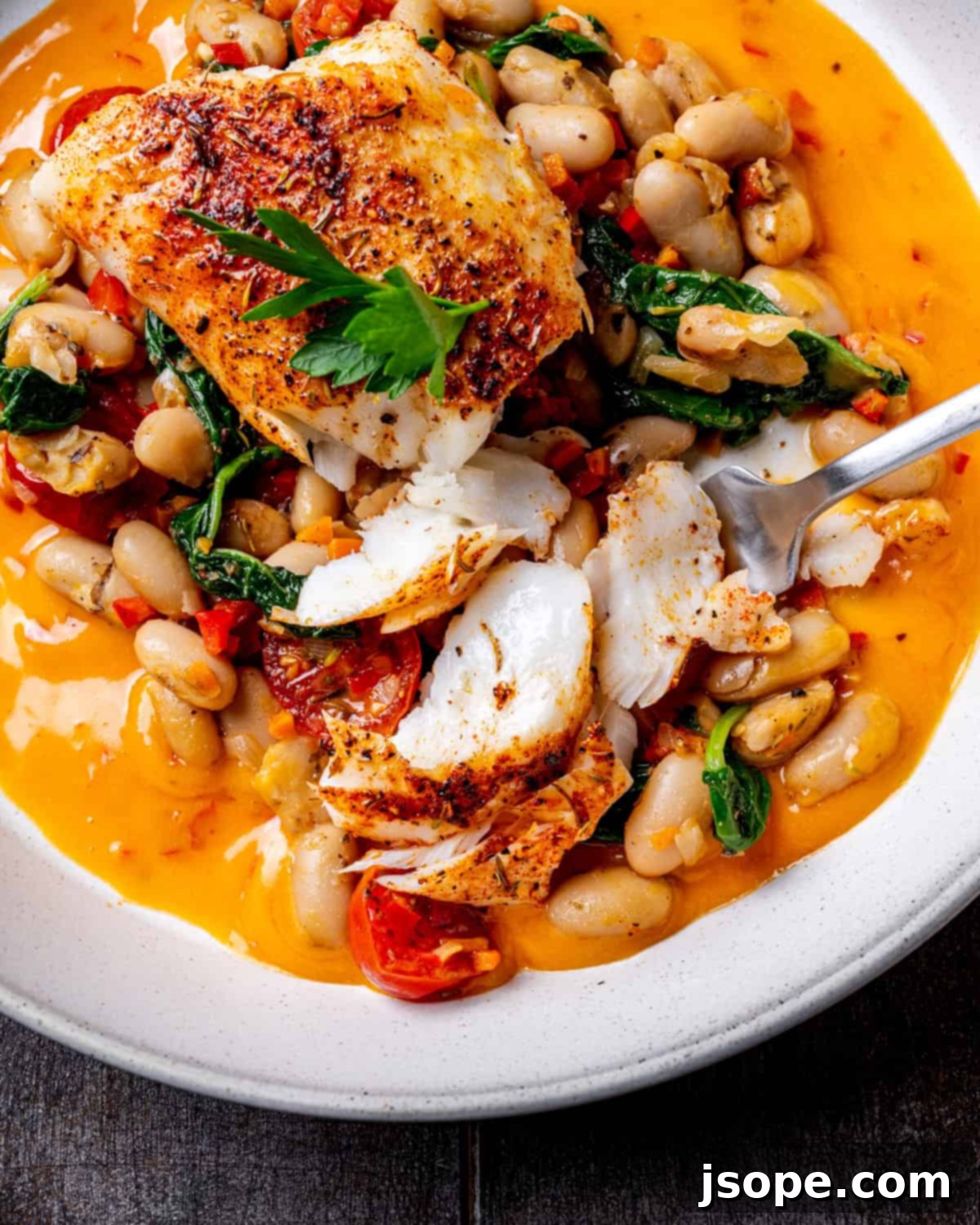 Oven Roasted Cod with Calabrian Chili Butter Sauce