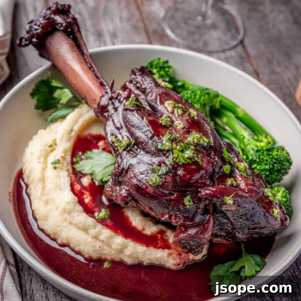 Red Wine Braised Lamb Shanks