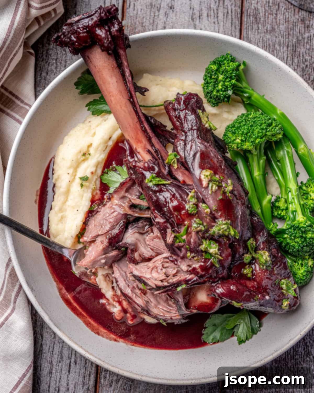 Red Wine Braised Lamb Shanks