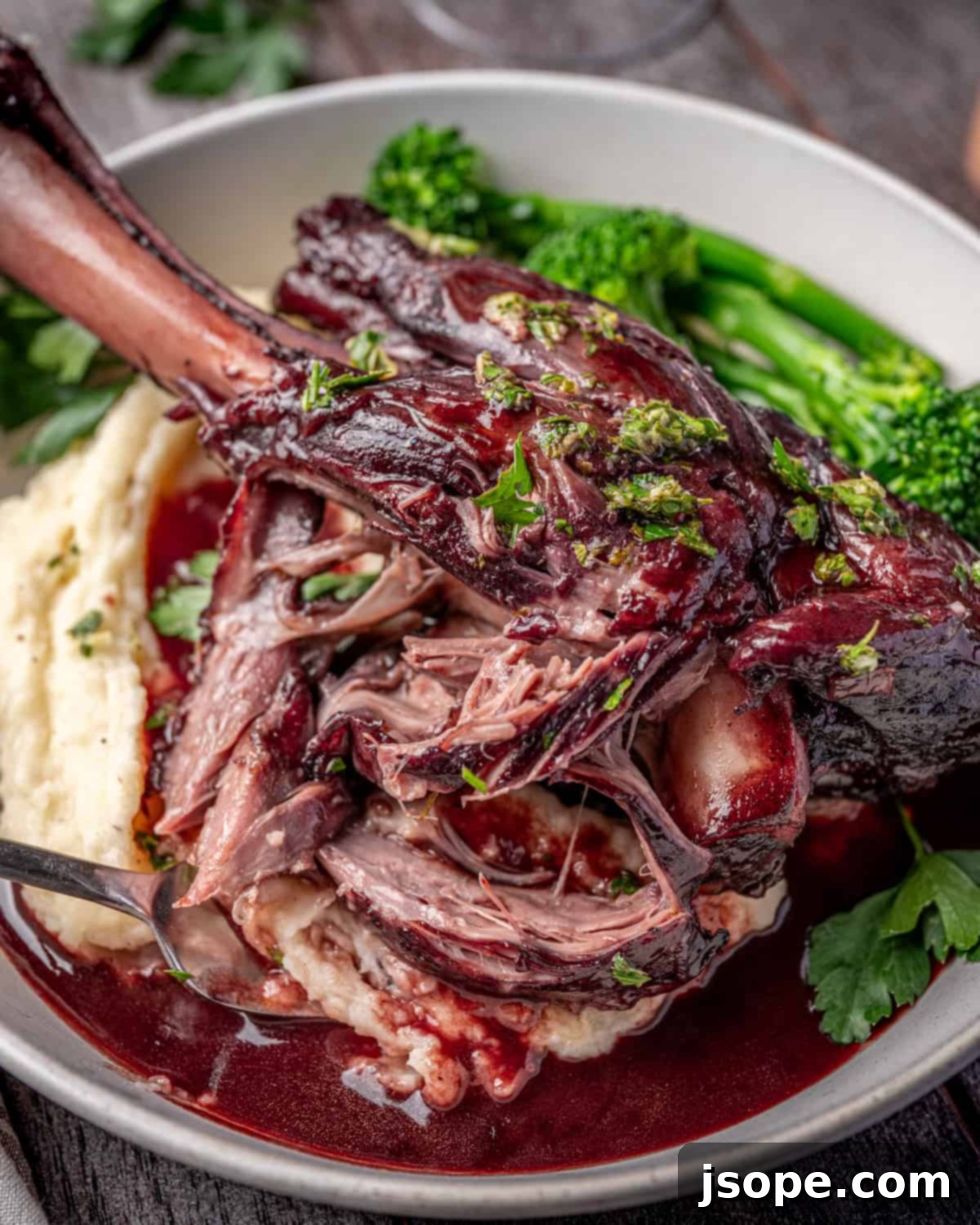 Red Wine Braised Lamb Shanks