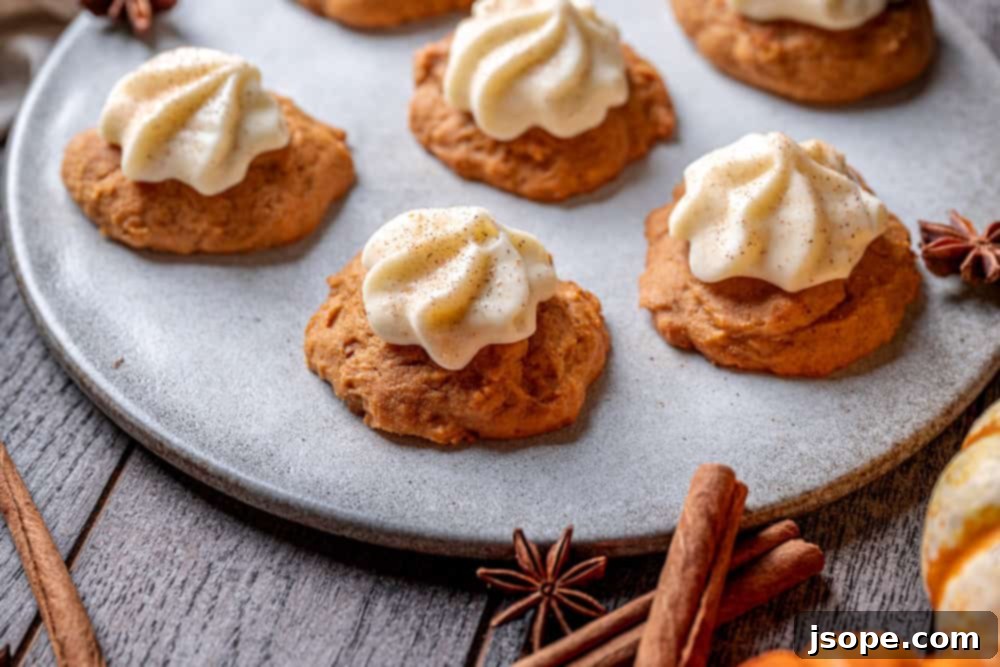 Soft Pumpkin Ricotta Cookies with Cream Cheese Frosting