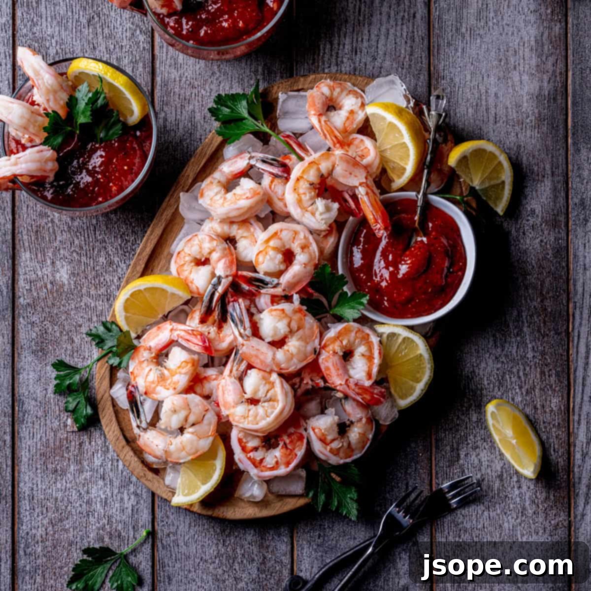 Shrimp Cocktail with Homemade Horseradish Cocktail Sauce