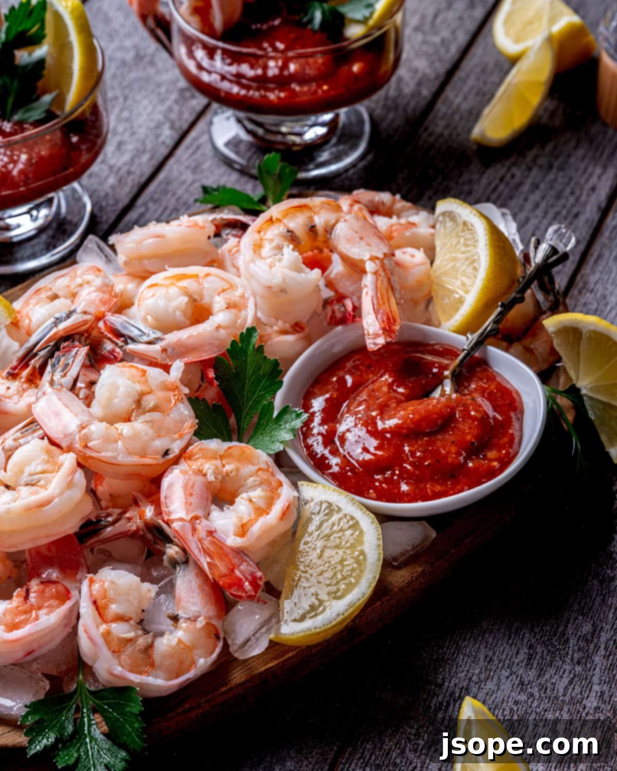 Shrimp Cocktail with Homemade Horseradish Cocktail Sauce