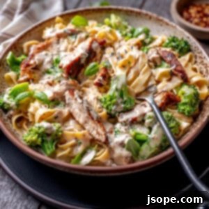 Blackened Chicken and Broccoli Fettuccine Alfredo