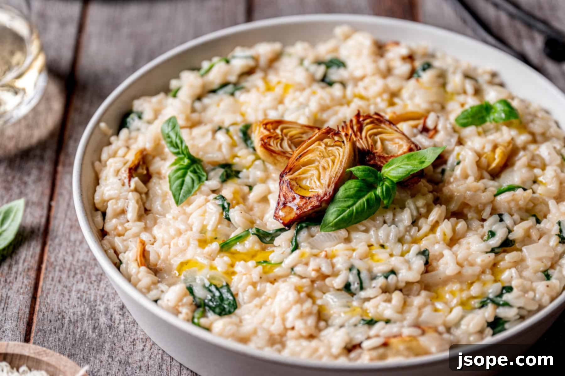 Luxurious Spinach Artichoke Risotto with Mascarpone 10 Spinach Artichoke Risotto with Creamy Mascarpone Cheese