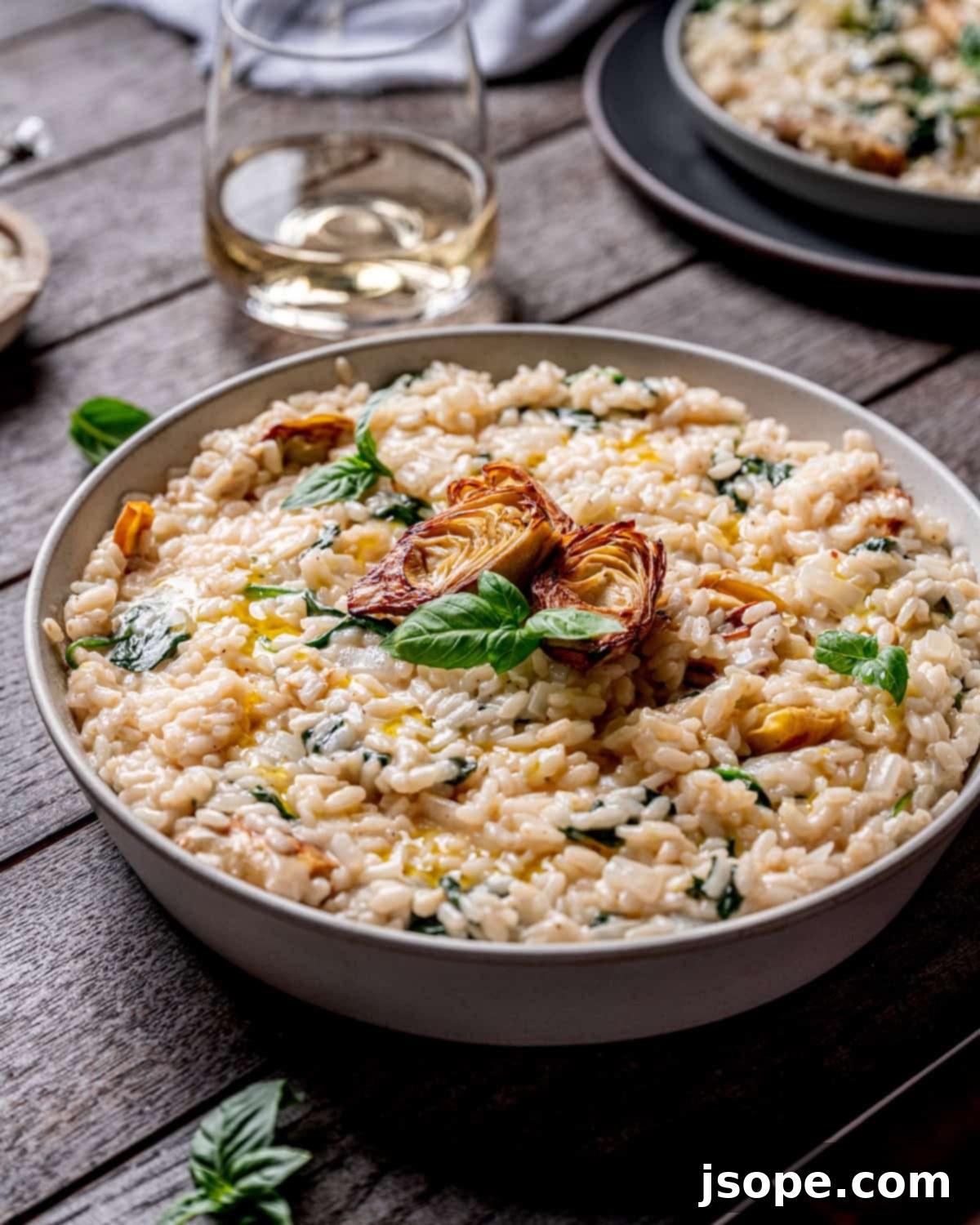 Luxurious Spinach Artichoke Risotto with Mascarpone 4 Spinach Artichoke Risotto with Creamy Mascarpone Cheese