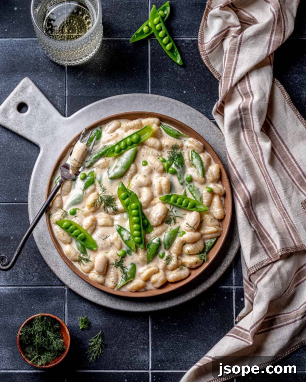 Spring Gnocchi with Crisp Sugar Snap Peas and Creamy Dill Sauce 7 Spring Gnocchi with Sugar Snap Peas and Dill Cream Sauce