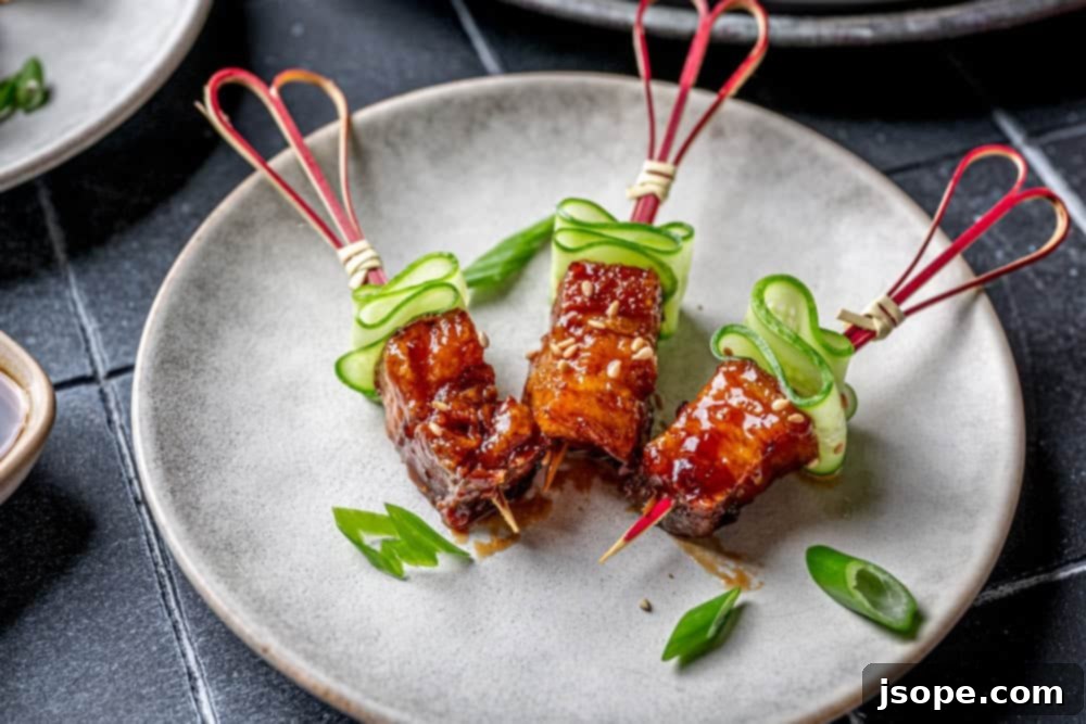 Crispy Sous Vide Pork Belly Bites with Ginger Soy Glaze