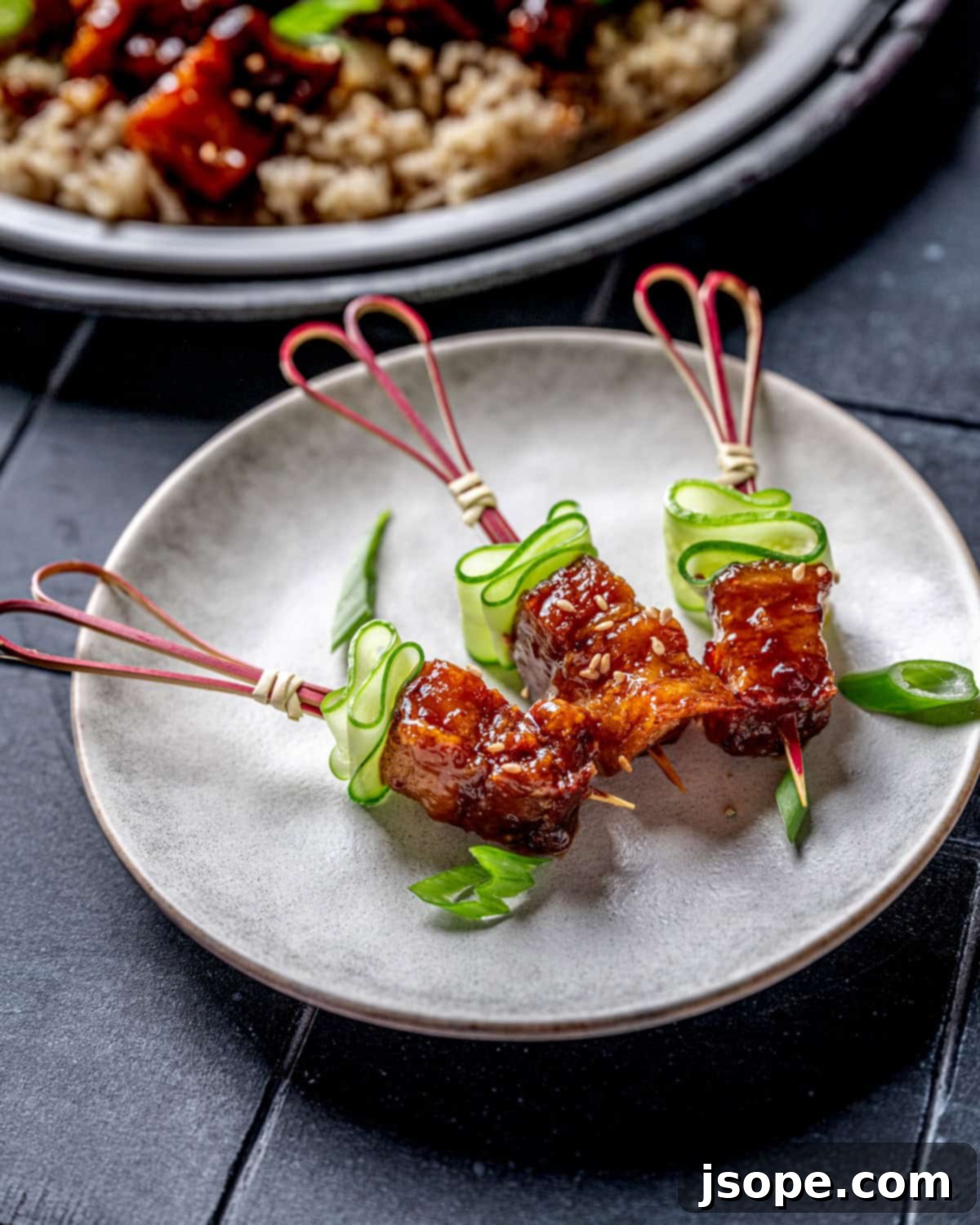 Crispy Sous Vide Pork Belly Bites with Soy Ginger Glaze