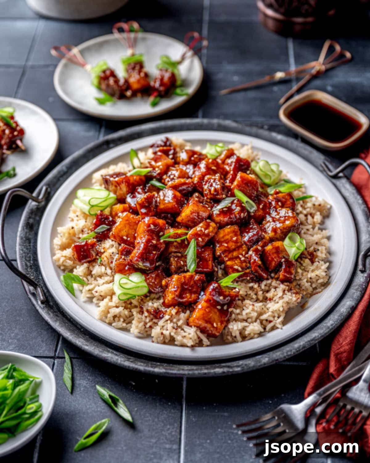 Crispy Sous Vide Pork Belly Bites with Ginger Soy Glaze