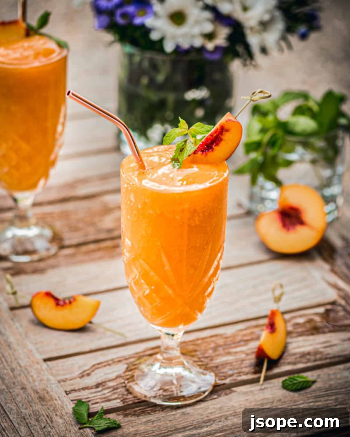 Peach Elderflower Frosé