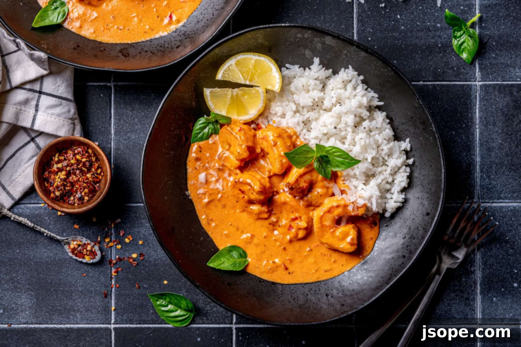 Shrimp with Spicy Vodka Sauce