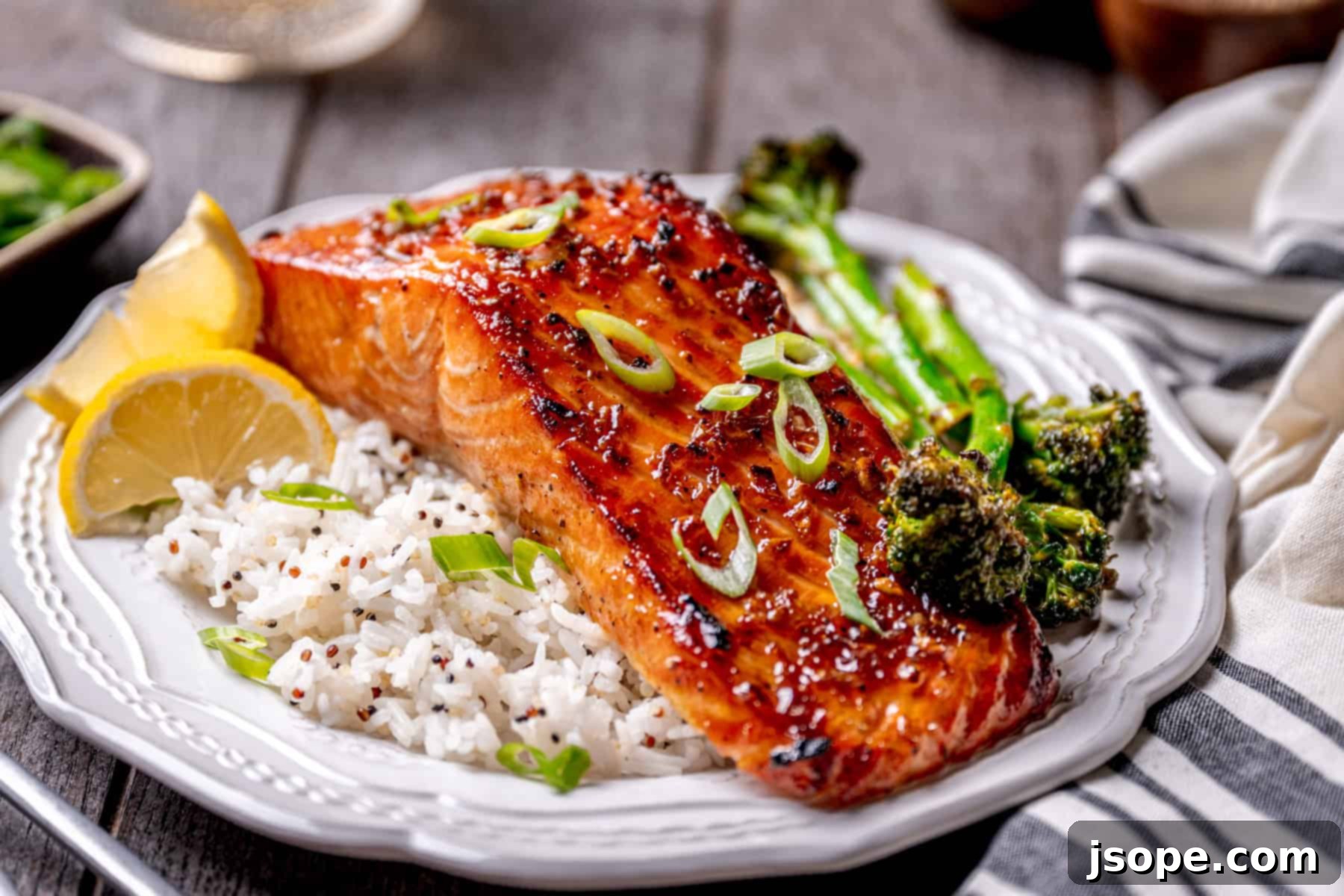Bourbon Brown Sugar Glazed Baked Salmon 8 Bourbon Brown Sugar Glazed Salmon