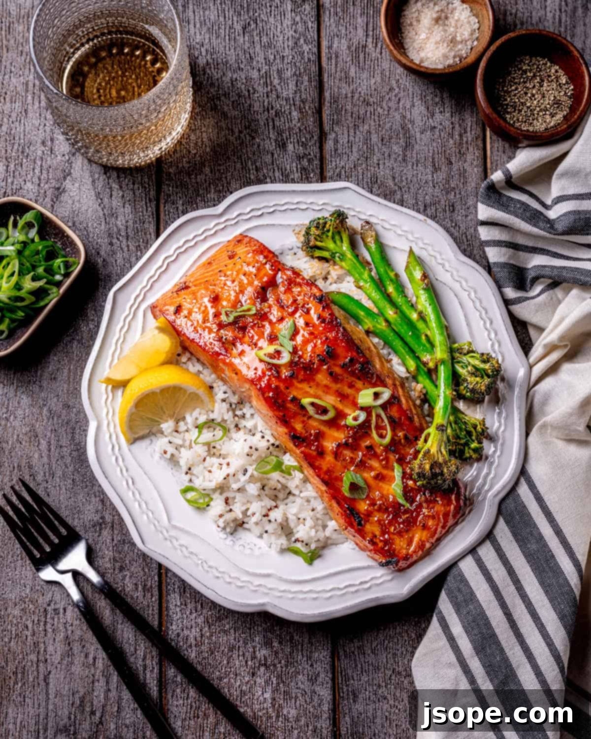 Bourbon Brown Sugar Glazed Baked Salmon 3 Bourbon Brown Sugar Glazed Salmon