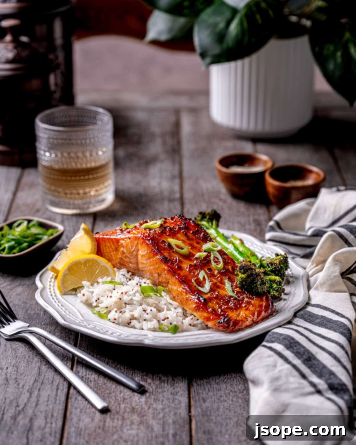 Bourbon Brown Sugar Glazed Baked Salmon 5 Bourbon Brown Sugar Glazed Salmon