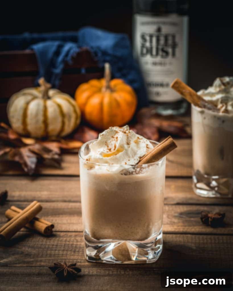 Pumpkin Spice White Russian Cocktail with Steel Dust Vodka
