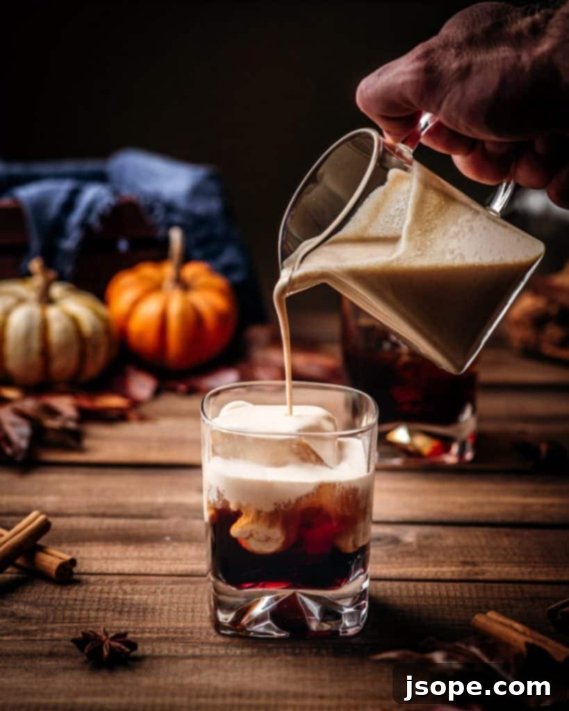White Russian with Pumpkin Spice creamer