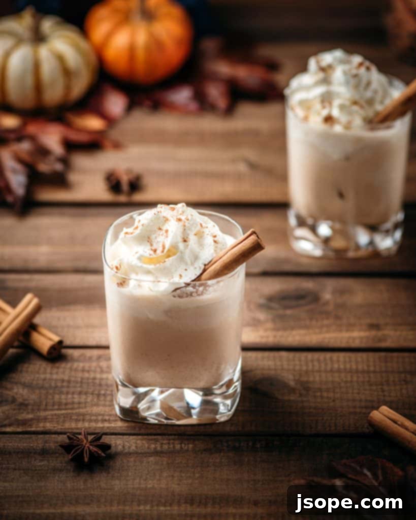Pumpkin Spice White Russian Cocktail