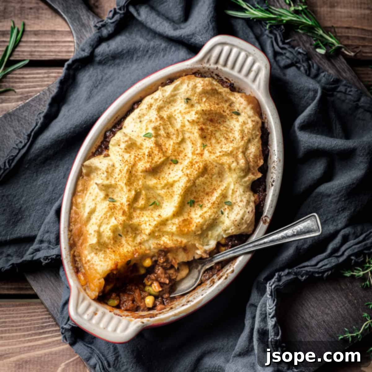Savory Veal and Beef Shepherd's Pie with Golden Mashed Potato Topping