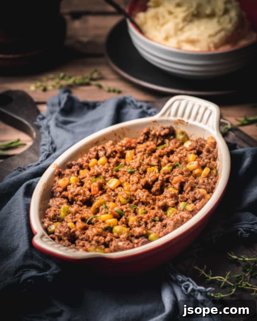 Fresh ingredients laid out for Veal and Beef Shepherd's Pie recipe
