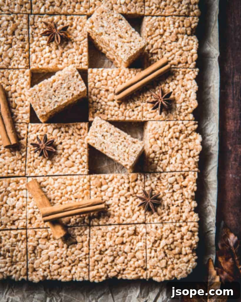 Chai Spiced Krispie Treats with Dreamy Nutella Drizzle 5 Chai Spiced Rice Krispies Treats