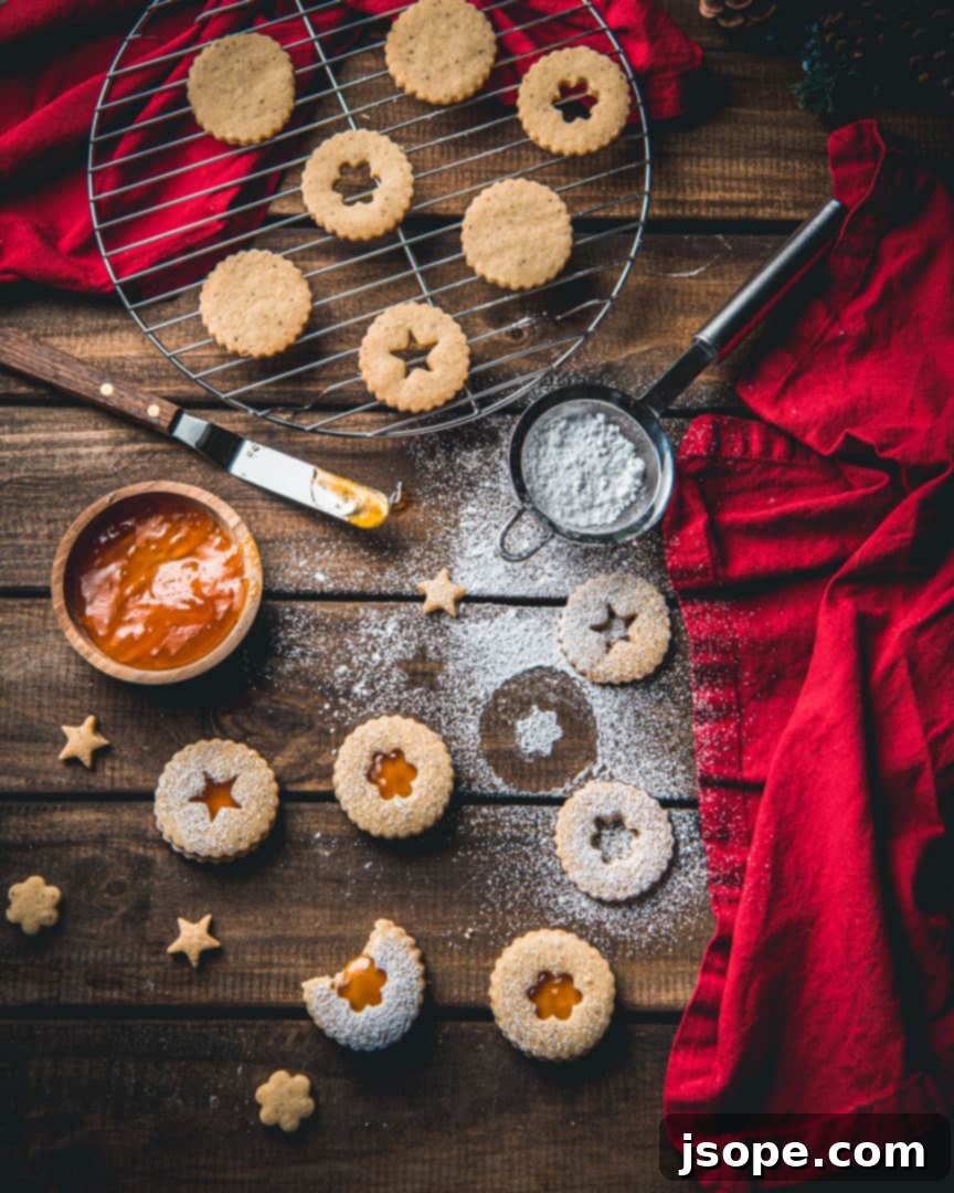Linzer Cookies with Passion Fruit Filling