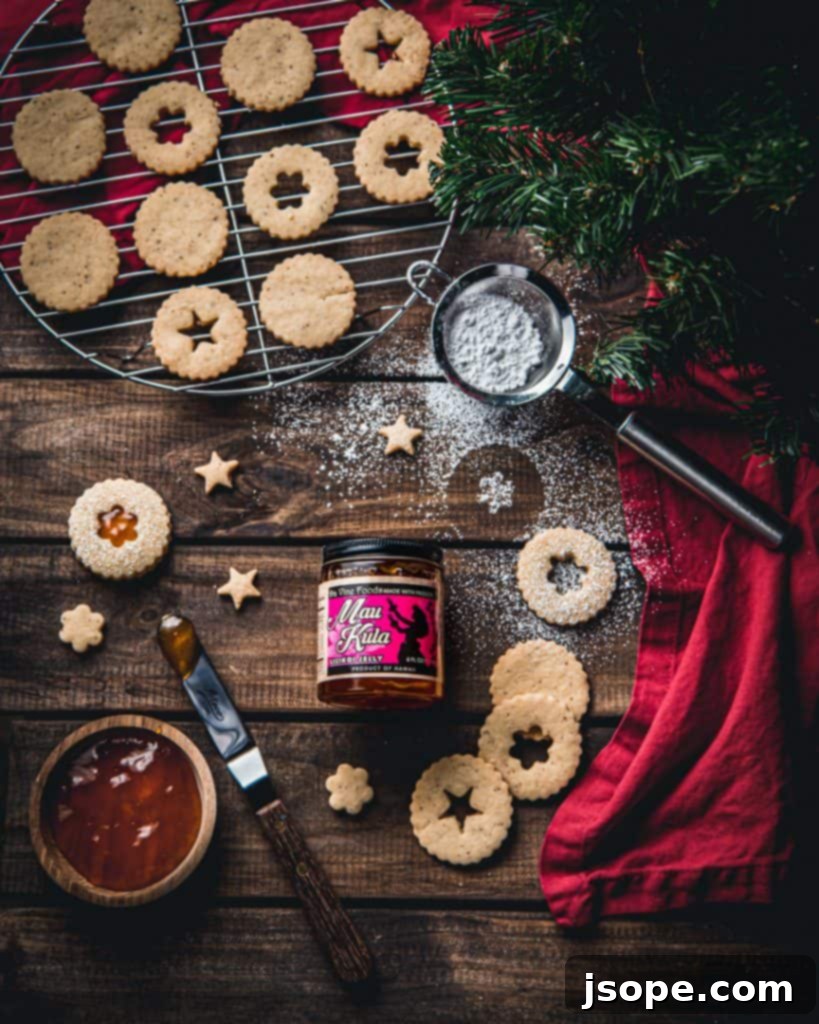 Linzer Cookies using Lilikoi Jelly