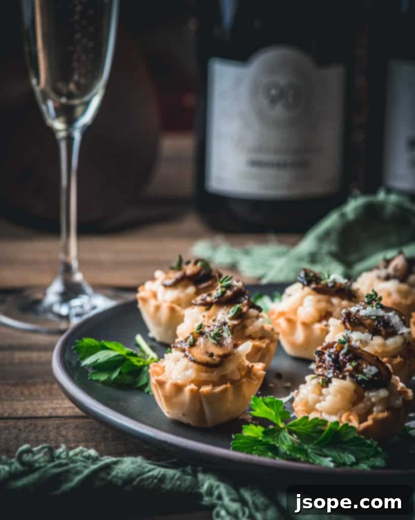 Mushroom Ragù ingredients with white wine, garlic, and parsley
