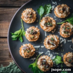 Parmesan Risotto and Mushroom Ragù Phyllo Cup Bites