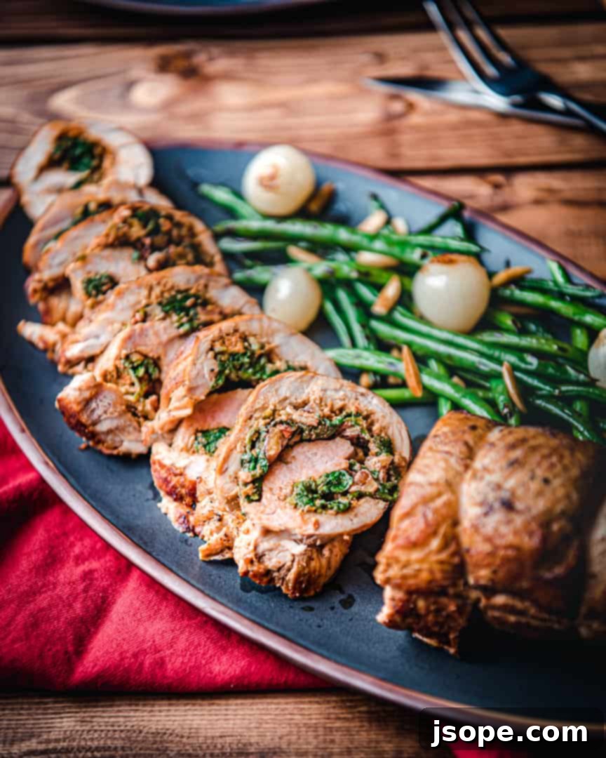 Spinach and Sundried tomato pesto stuffed pork tenderloin