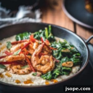 Blood Orange Shrimp and Creamy Cheese Grits