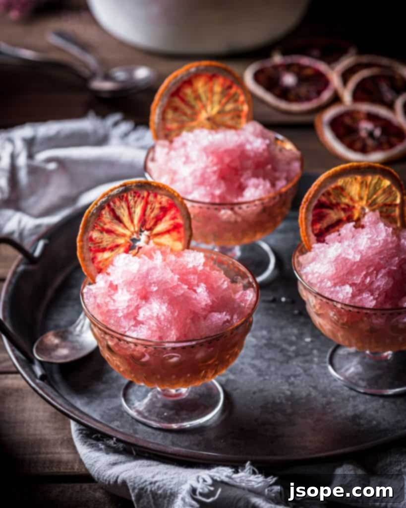 Crimson Kiss Granita 2 Blood Orange Granita