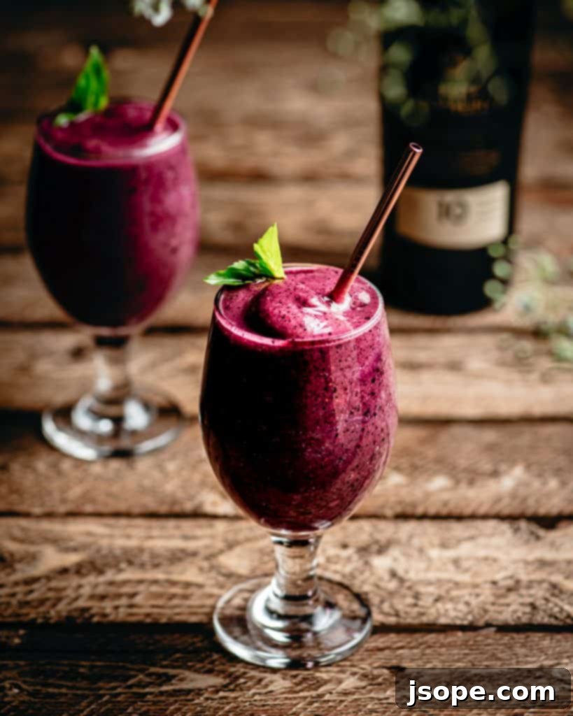 Frozen Boozy Berry Smoothies